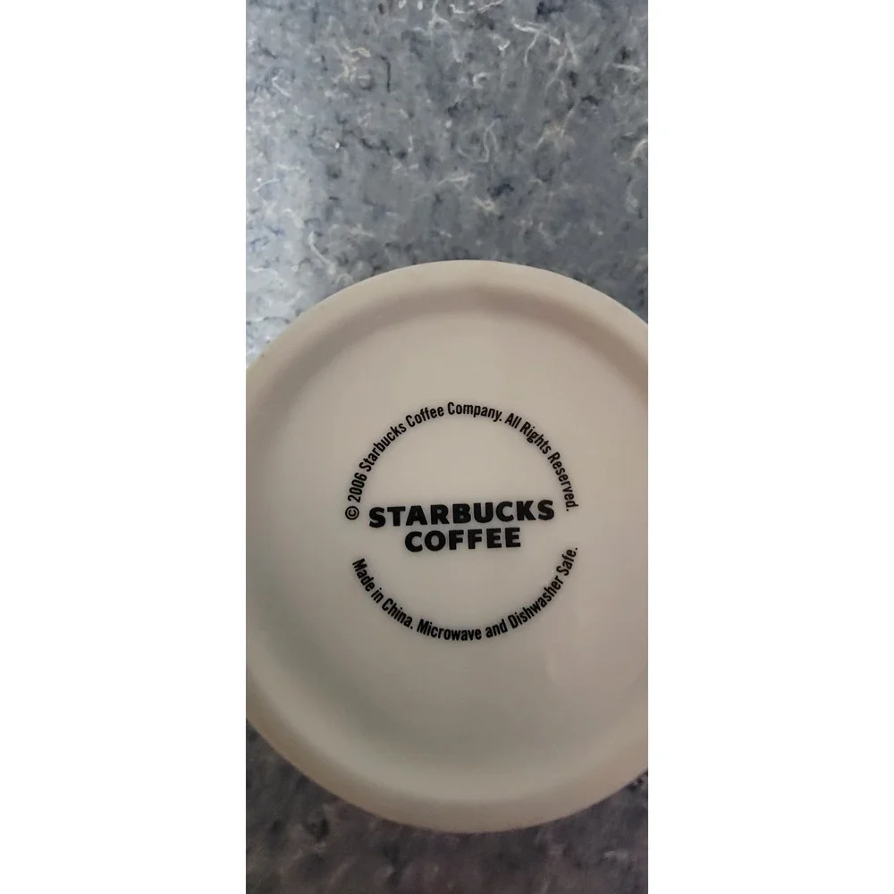 Starbucks 2006‎ Retro Coffee/Tea Mug Orange Inside Logo 2006